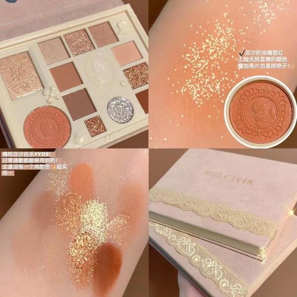 Sombra dos olhos 12 Paleta de sombra colorida SHIMMER MA