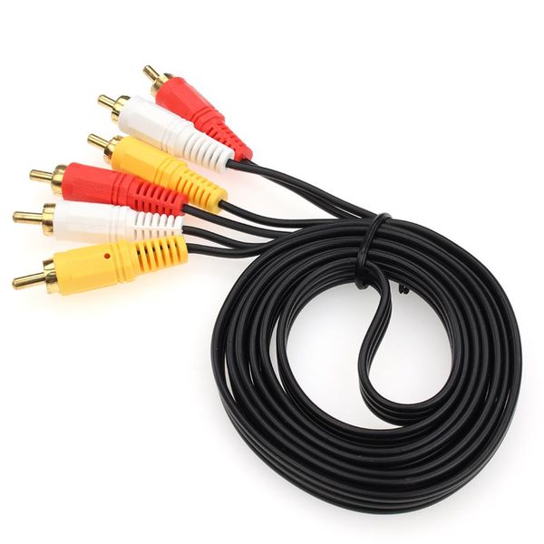 1,5 m Länge, 3 RCA-Stecker auf 3 RCA-Stecker, Composite-Audio-Video-AV-Kabel, Stecker, Verbindungskabel