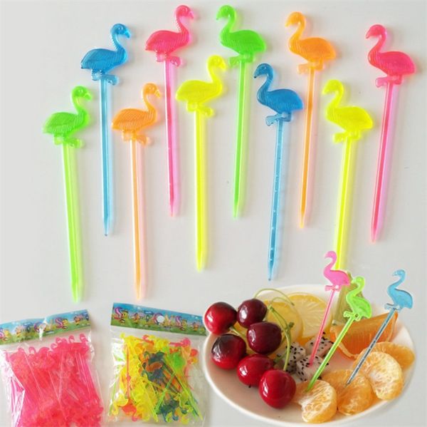 50 pz/lotto Forchette da Frutta da Cocktail in Plastica Cuore/Nota Musicale Picks Bambini Snack Torta Forchetta da Dessert Accessorio per Feste