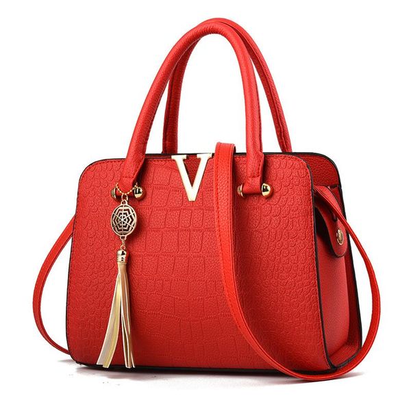 Bolsas hbp bolsas bolsas femininas bolsas de ombro bolsa de couro bolsa feminina bolsa crossbodybag cor vermelha cor