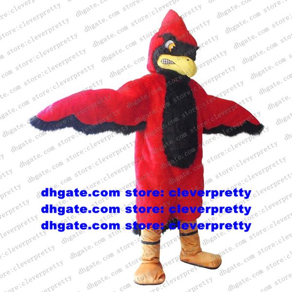 Lunga pelliccia rossa cardinale fanello Lintwhite costume della mascotte aquila falco avvoltoio uccello personaggio grande festa Grand Bodog Casino zx1889