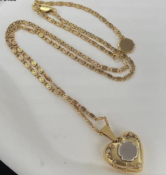 Винтажный панк -сердечный шкуре для подвесной ожерелье классическое дизайнерское дизайнерское ожерелья хип -хоп