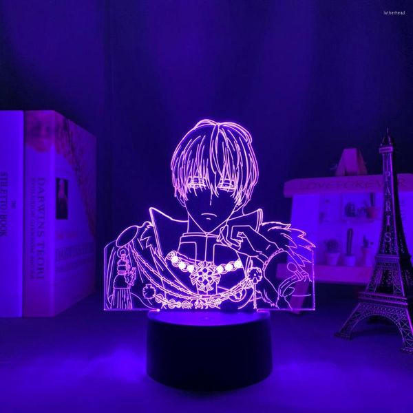 Anime de lâmpada 3D de luzes noturnas que me fez uma princesa Claude for Bedroom Decoration Kids Kids Teen Birthday Gift Room deco Manga LED