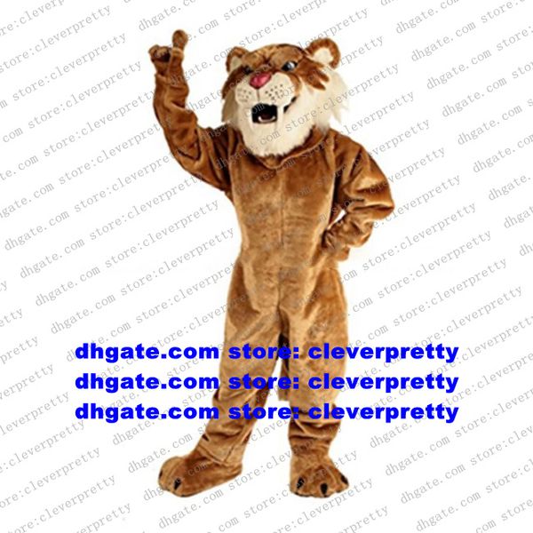 Langes Fell Braun Leopard Panther Maskottchen Kostüm Pard Cougar Gepard Panthera pardus Charakter Garten Fantasie als Souvenir zx1867