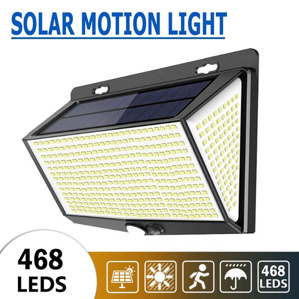 468 LED Solar Licht Outdoor Solar Lampe Mit Bewegungs Sensor Solar Powered Sonnenlicht Strahler Für Die Garten Straße