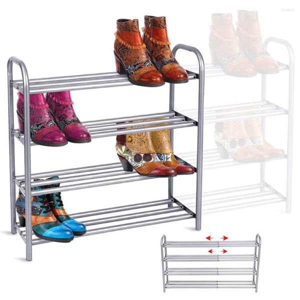 Portaoggetti per abbigliamento Portascarpe a 4 livelli Scaffale Armadietto Dormitorio domestico Organizzatore di piccole dimensioni Mobili per soggiorno