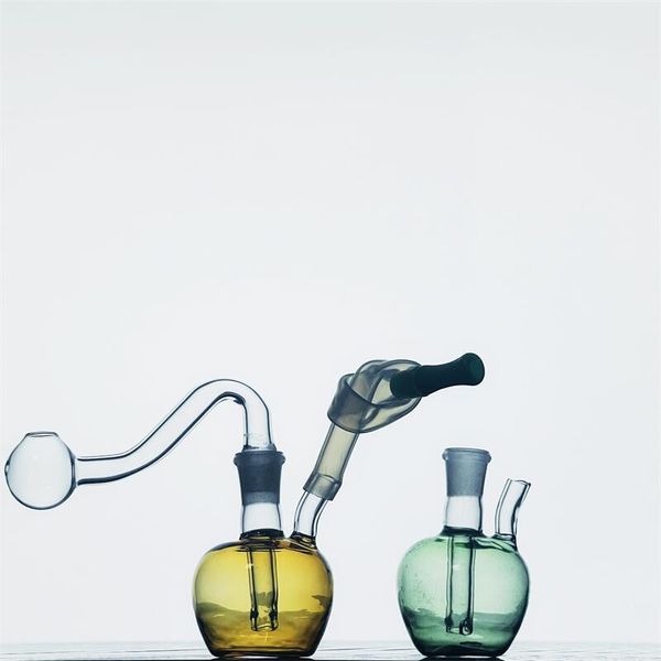 mini narghilè tubo di vetro bompe a becher spessi boschetti olio tubi d'acqua tubi per cattura di ghiaccio articolato da 10 mm per fumare