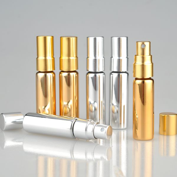 200pcs 5ml Renkli Parfum Seyahat Sprey Şişesi Parfüm için Taşınabilir Boş Kozmetik Kaplar Alüminyum Sprey