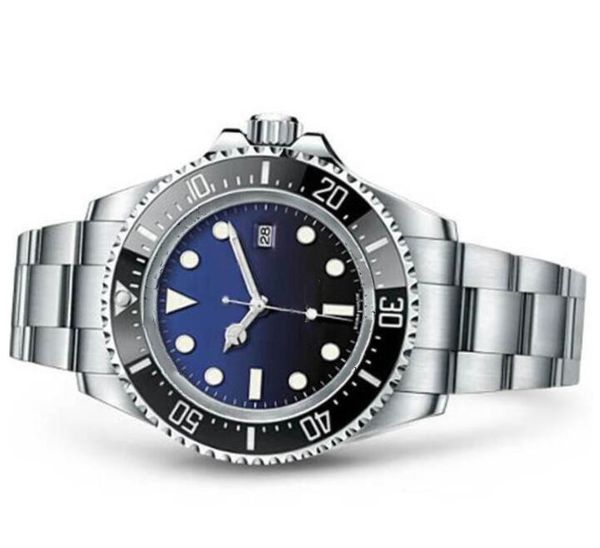 Herren-/Damenuhren Rolx Men 44 mm tiefe Keramiklünette SEA-Dweller Sapphire Cystal Edelstahlschloss Solider Verschluss Automatische mechanische Herrenarmbanduhren