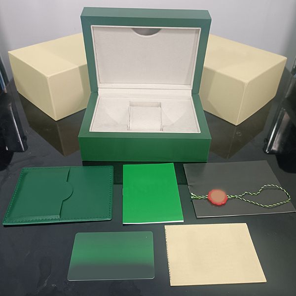 L Boxes Luxury Perpetual Green Watch Box Wood для 116660 126600 126710 126711 116500 116610 Смотрейные аксессуары AAA Boxes Gmt Summarine
