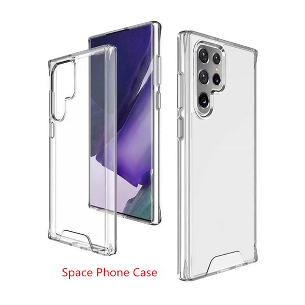 Casos de telefone espaciais de choque transparente transparente premium para Samsung S22 S21 S20 Note20 Ultra iPhone 14 13 12 11 Pro Max XR XS x 6 7 8 Plus
