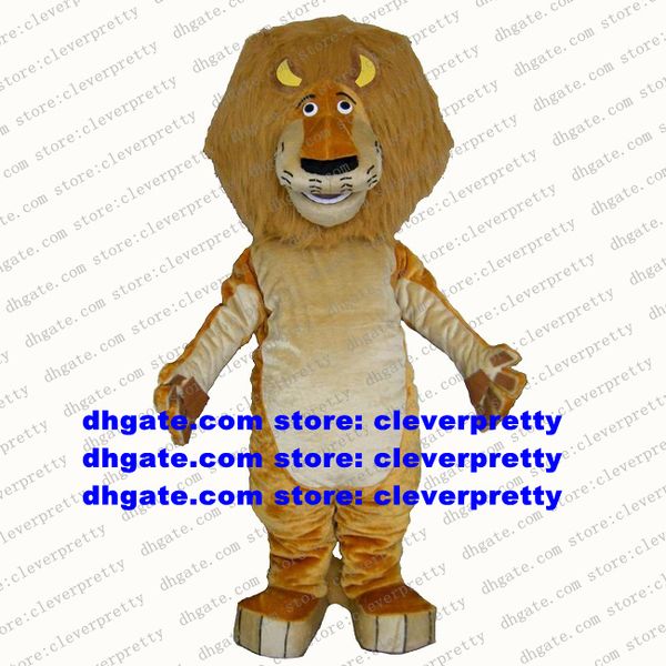 Brown Lion Wild Animal Alex Mascot Costume Adulto Personaggio dei cartoni animati Outfit Willmigerl Plying For Hire Promozione immagine zx879