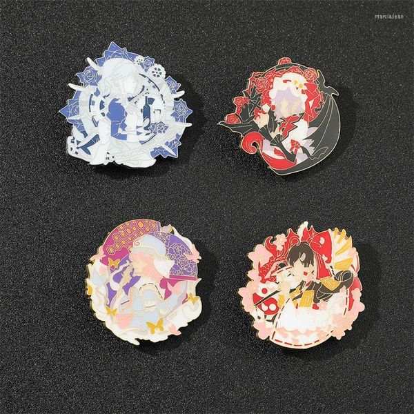 Broschen Anime TouHou Projekt Metall Abzeichen Button Pins Cosplay Sammlung Kostüm Souvenir Zubehör Geschenke Schmuck