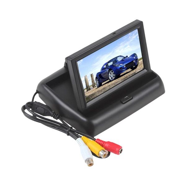 Monitor de estacionamento reverso de 4,3 polegadas TFT LCD Monitor de estacionamento reverso com câmera de entrada de vídeo de 2 canais opcional