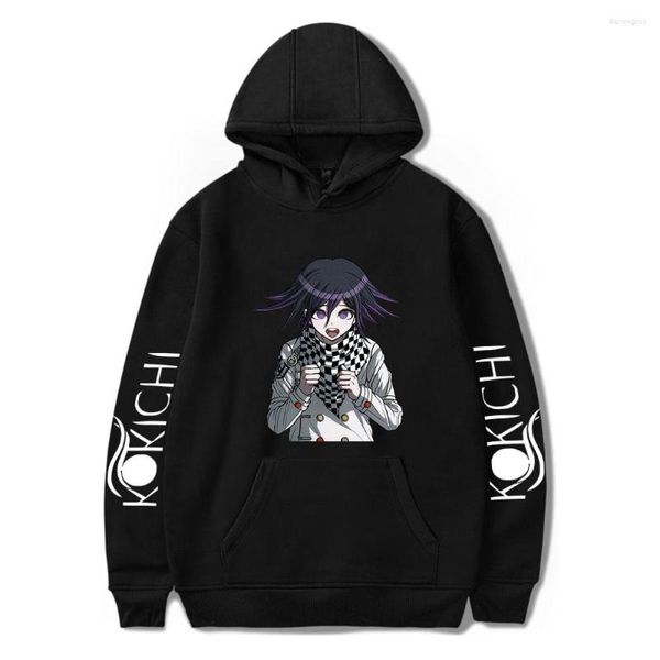 Felpe con cappuccio da uomo Kokichi Ouma Felpe con cappuccio da uomo Felpe con stampa 3D Pullover Harajuku Autunno Inverno Ragazzi / ragazze con cappuccio