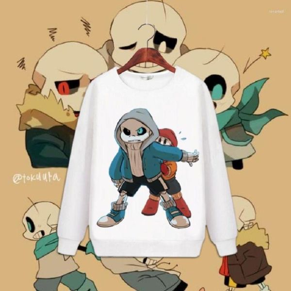 Hoodies masculinos unissex Anime Cos Undertale Frisk Toriel Sans Casual O Poluz do pescoço Sweatshirts Pullover