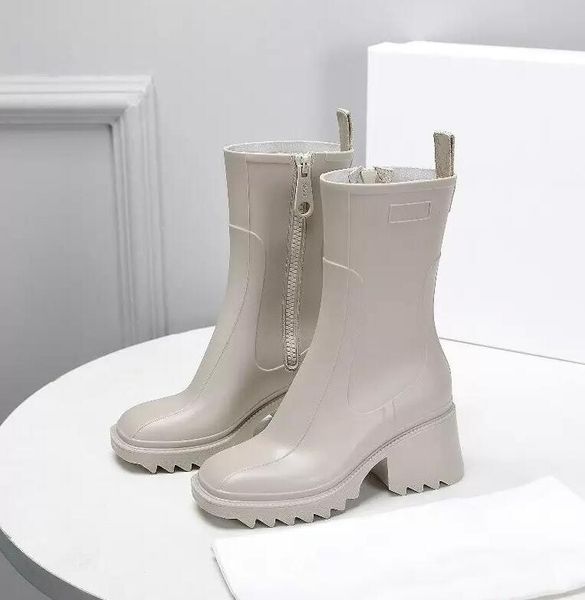 Yağmur Yağmur Botları Yağmur Botları Yağmurlar Ayakkabı Boot Fashion Luxurys Brand Style Water Welly Welly Kauçuk Su Boyutu 35-40 Kadın