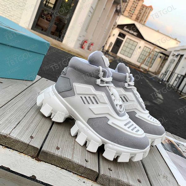 Mens Trainer Thunder Sneakers Platform Sneaker Mid Shoes Centinaia di scarpe Winter Inside High Women's Casual Trendy Fashionable Cloudbust Thunder con scatola 338