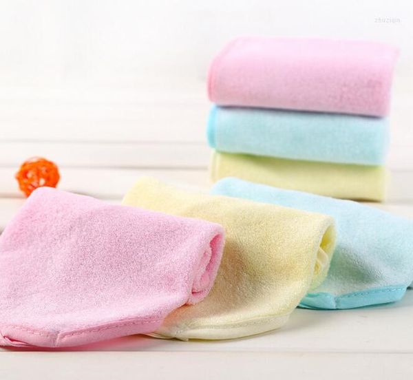 Asciugamano 10 pz/lotto Bambù Super Morbido Piccolo Appeso Mano Viso Per Panno per il Bambino Rosa/blu/giallo
