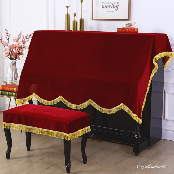 Outra organização de limpeza de limpeza Tassel Gold Velvet Color Sólida Piano Trento Capa Distócio Europeu Móveis de Pano de Pó de Pó Proteção 221111