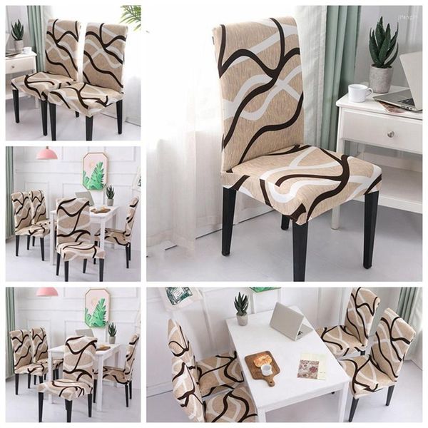 Крышки стулья набор из 4 растяжек современных скользящих шлебных покрытий для столовой кухни свадебная вечеринка для мытья защитная защита