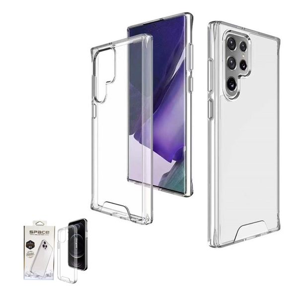 Casos de telefone celular Premium Transparent Clear Protection Protection Space Phone Capa para Samsung S22 S21 S20 Note20 Ultra iPhone 14 13 Pro Max XR XS 8 Plus