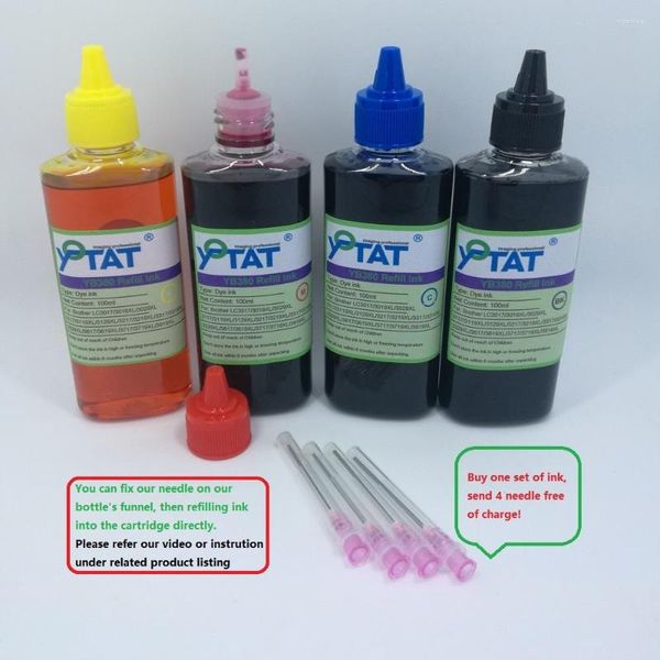 Kits de recarga de tinta Yotat 4Color 100ml Dye Kit para irmão LC3019 LC3017 LC3029 LC3219 LC3217 LC3319 LC3317 LC3329