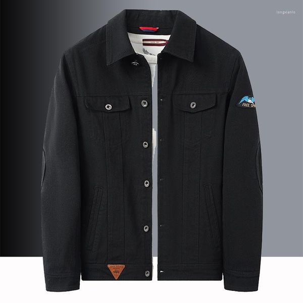 Jackets masculinos 2022 Spring e Autumn Jacket Jacket Men's Work Coat algodão Loose Trend Trend Casual Top Bomber Custom Big Size Tampe Tactical
