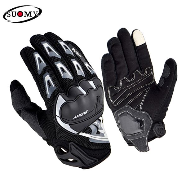 SUOMY Fünf-Finger-Handschuhe, atmungsaktiv, Sommer, Motorrad, stoßfest, Vollfinger, Radfahren, Guantes, Moto, Luvas, Motocross, Motorrad, 221110