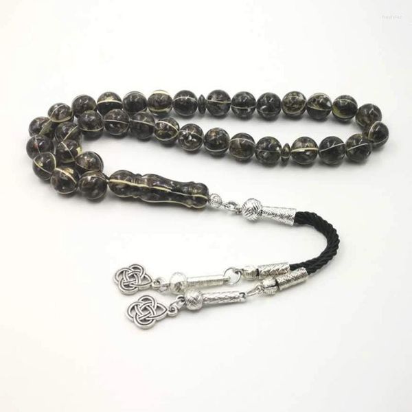 Strand tasbih shell preto masculino masculino de alto grau de alta qualidade Ramadã Miã de oração 33 Tespih Islam Man's Jewelry Bracelet