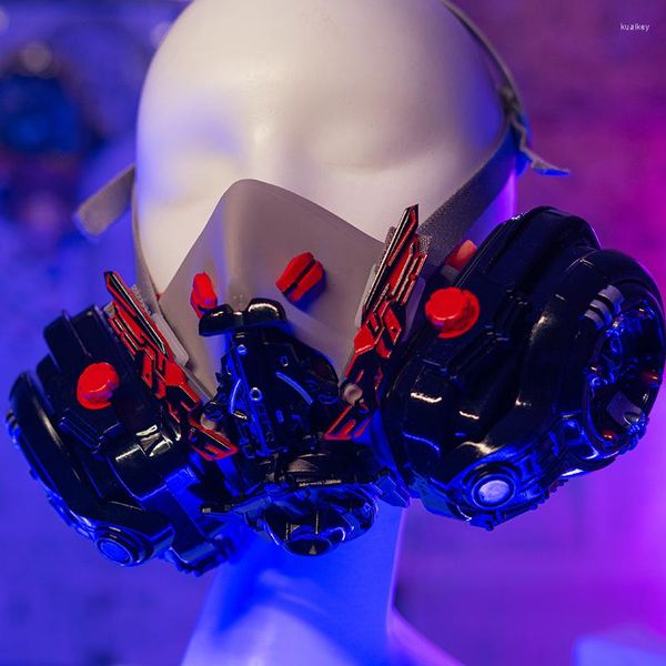 FESTIDAS DE FESTIDAS Máscaras personalizadas Cyber ​​punk gótico pico acessórios de halloween