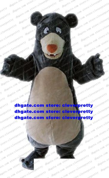 Orso grigio Orso Baloo Costume della mascotte Personaggio dei cartoni animati per adulti Vestito completo Carnevale Fiesta Canvas Ordini aziendali zx267