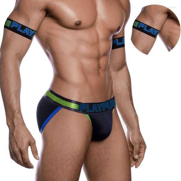 Underpants homens Armhand Sports Elastic Brands Nylon Sexy Fitness tiras de pulseira braçadeira de pulseira Um tamanho