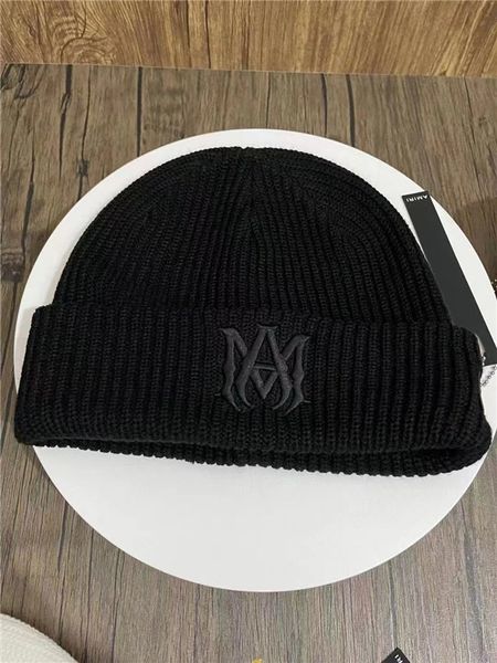 Ami gorro crânio amiiri designer de malha chapéu de inverno gorro cabido esqui snapback unissex máscara cashmere xadrez letras amirlies chapéu 561