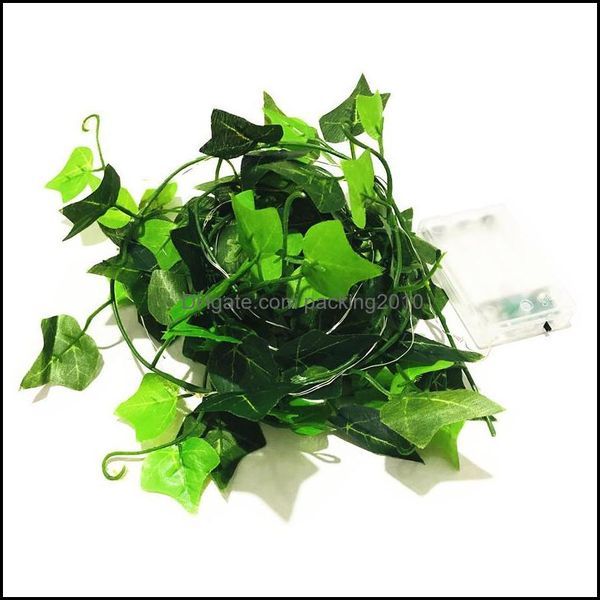 Decorazione del partito Arrampicata Tiger Lamp String Green Leaf Rattan Home Garden Decorativo Nuovo arrivo 7 5Jq O2 Drop Delivery Parte festiva Dhm0B