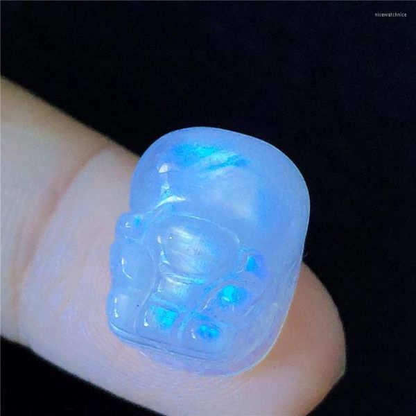 Collane con ciondolo Genuine Natural Blue Light Moonstone Donna Lady Collana Healing Crystal Sospensione Pi Xiu 15 12 11mm
