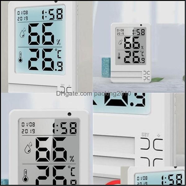 Relógios da mesa de mesa MTIFuncional Digital Clock LED Largescreen Display tem a função do Termômetro Indoor de Alarme de Tempo e Data H DHRXF