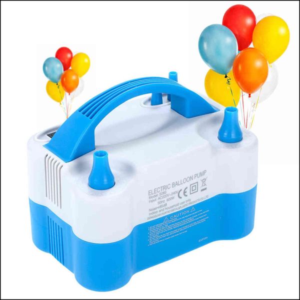 Party Dekoration Elektrische Ballon Luftpumpe Inflator Dualnozzle Globos Hine Gebläse für Party Arch Spalte Stand Aufblasbare 211103 Drop Dhjpd