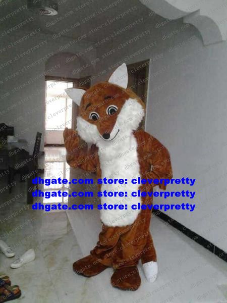 Brown Fox Jackal Dhole Costume mascotte Personaggio dei cartoni animati per adulti Vestito completo Riunire cerimoniosamente Cena annuale zx432