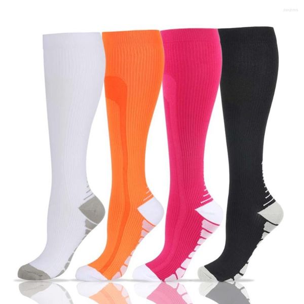 Sport Socken Kompression Strümpfe Stretch Druck Nylon Krampfadern Strumpf Bein Linderung Schmerzen Knie Hohe Unterstützung Oberschenkel-Hohe Dropship