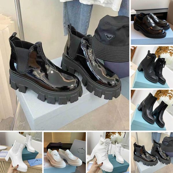 2023 Stiefel Mode Stiefel Booties Sega Laufschuhe Winter Sneakers Designer Frau Leder Nylon Stoff Frauen Knöchel Biker Australien Größe US 4-10