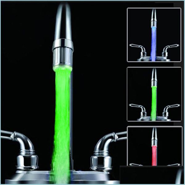 Torneira LED Luzes de água LED FAUCET LUMINININE LUMPERUP TAP TAP BOTO BOCK BAIO AQUECENDENTE DE AQUECETAS