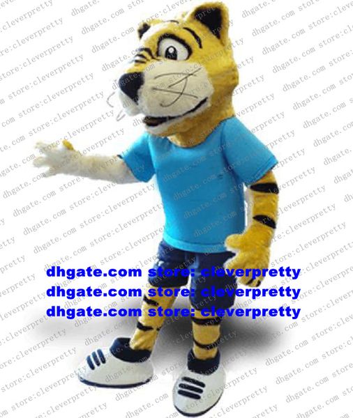 CARDIFF UNI S TIGER Maskottchen-Kostüm für Erwachsene, Zeichentrickfigur, Outfit, Anzug, Corporate Image, Film, Jubiläum der Aktivität, zz7123