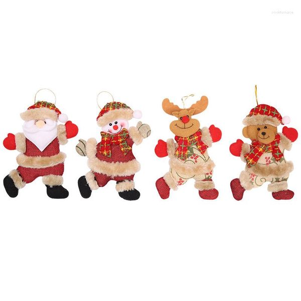 Рождественские украшения 1pc Dance Santa Claus Elk Подвесные деревья подвеса для вечеринки домашние орнамент деть детские подарки