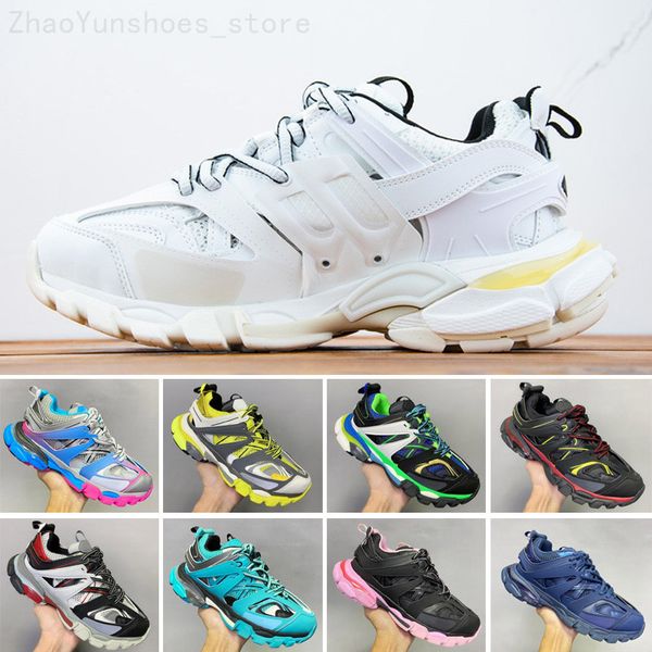 Luxe designer atletiek 3.0 schoenen sneakers man platform vrijetijdsschoenen wit zwart net nylon bedrukt leer sport triple s riemen zonder dozen 36-45 j1