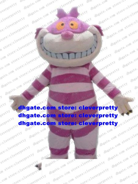 Cheshire Cat Kitten Maskot Kostümü Yetişkin Karikatür Karakter Kıyafet Takım Daireselleştirme Broşürü Profesyonel Speziell Teknik ZX212