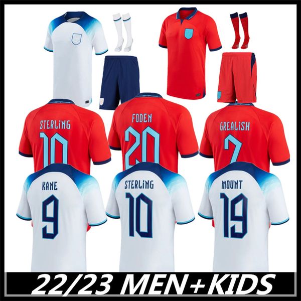 22/23 Fußball-Trikots, Nationalfußball, England, WM-Kits, STERLING SAKA RASHFORD GREALISH MOUNT, Fußballtrikots, Torwart, Herren- und Kinder-Set, Uniformen