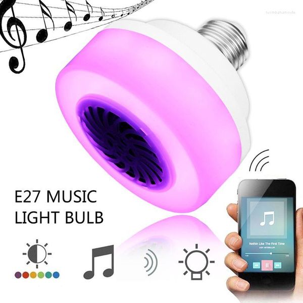 100-240V Bluetooth Musik Glühbirne LED Lampe Smart Wireless Lautsprecher Spielen Diammable Dekor Für Bar Club Spezielle sogar