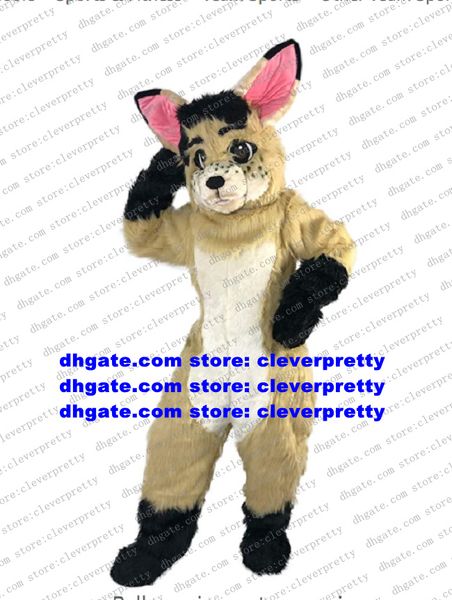 Beige Langfell Pelz Maskottchen Kost￼m Kaninchen Hase Hase Fursuit Erwachsener Cartoon Charakter Commercial Street Film Requisiten ZZ7574