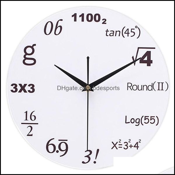 Wanduhren Acryl Mathe-Wanduhr Mode Notticking Mute Modernes Design Gleichung für Home Office School Watch1 662 S2 Drop Deliver Dh0Wx